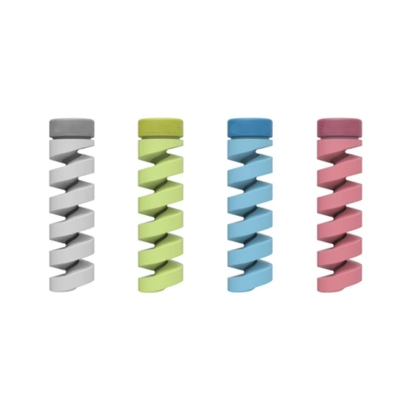 2 ชิ ้ นสายเกลียวสําหรับ Iphone Android Type C โทรศัพท ์ สายชาร ์ จ USB ฝาครอบ thumbnail 6