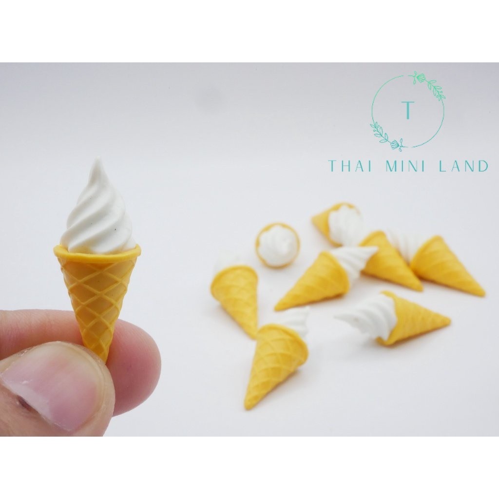 ไอศกรีมโคนจิ๋ว (ราคา/ชิ้น) งานเรซิ่น ไอศกรีมโคน ไอศกรีม ขนมจิ๋ว ของจิ๋ว ไอตืม ไอติมจิ๋ว ของจิ๋ว ของต