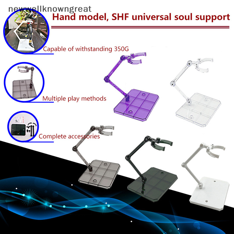 Newwellknowngreat 1Set Action Figure Base เหมาะสําหรับขาตั ้ งจอแสดงผล HG 1/144 Cinema Game CAD