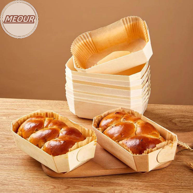 Meour 5 ชิ ้ นแผ ่ นทิ ้ งซูชิไม ้ ซูชิสลัดขนมหวานชามไม ้ สนชามแผ ่ นถาด TH