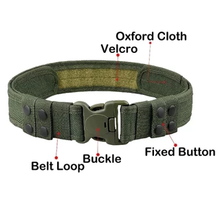 เข ็ มขัดผู ้ ชาย 5 ซม.กว ้ างปรับกลางแจ ้ ง Heavy Duty Combat เข ็ มขัดสายรัดไนลอนพร ้ อมหัวเข ็ มขัดพลาสติก