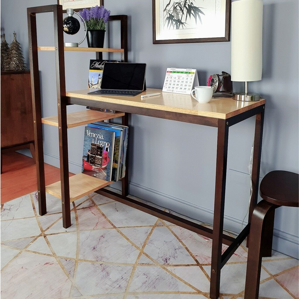 Cozy Home Furniture ชั้นวางของไม้ยางพารา ชั้นวางสินค้า  DR-349