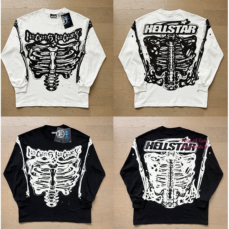 เสื ้ อยืดแขนยาว Hellstar High Street Pure Cotton Loose Bottom