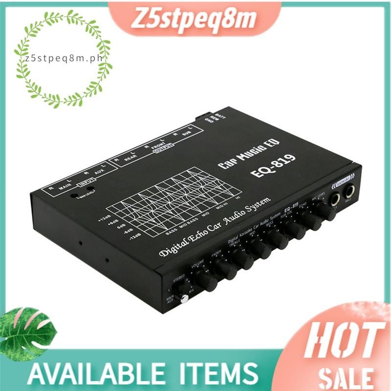 Z5stpeq8mEQ-819 รถ Equalizer เครื่องเสียงรถยนต์มัลติฟังก์ชั่น EQ Tuning Crossover Amplifier Parametr
