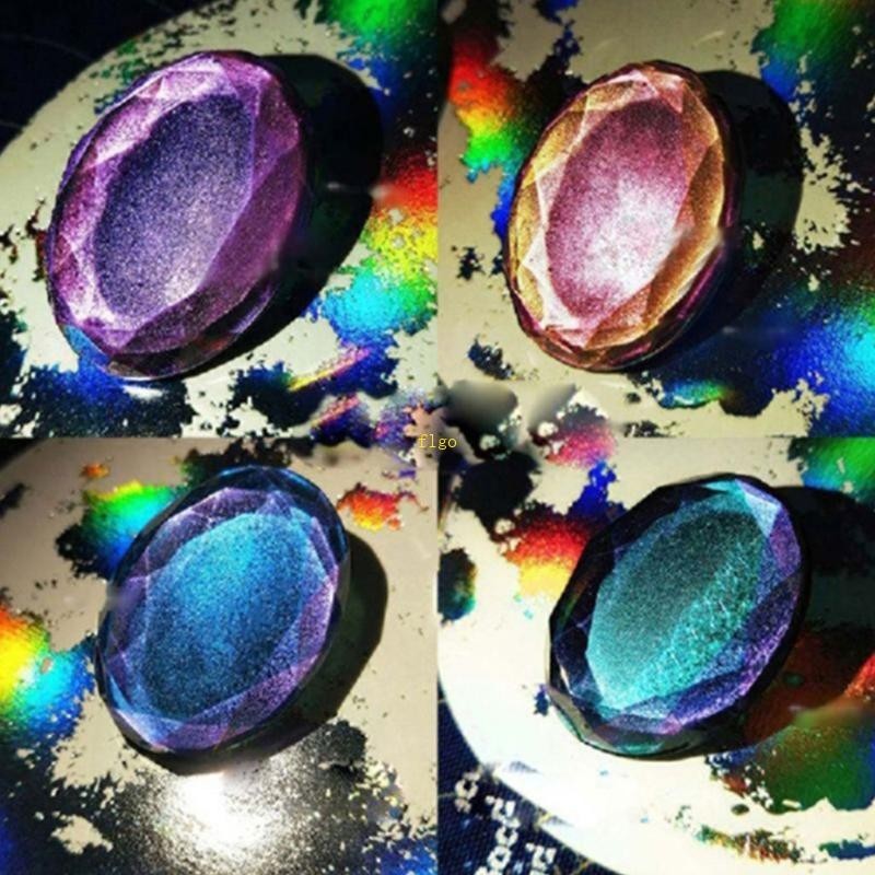 Flgo Chameleon-Powder สี Shift Mica ผงสําหรับอีพ็อกซี่เรซิ่น Pearl Pigment ผงสําหรับภาพวาดสบู่ทํา Slime 12 Col
