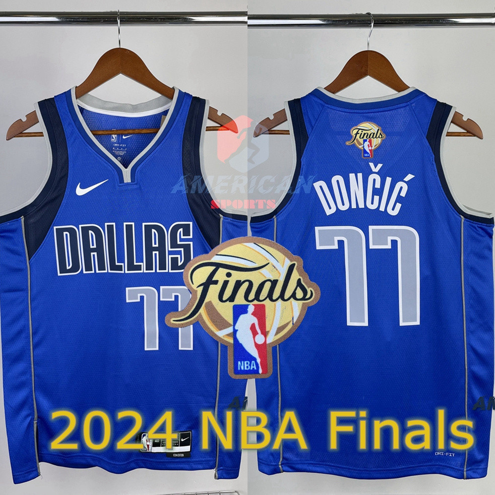 ผู้ชาย2023-24 NBA fianls jerseydallas Mavericks Luka docicblue เสื้อบาสเก็ตบอล