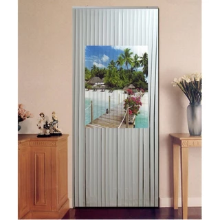 GlobalHouse DAVINCI มู่ลี่ ประตูPVC ขนาด80x200 ซม.ลาย VIEW สินค้าของแท้คุณภาพดี