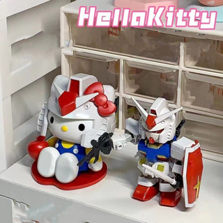 กันดั้ม Hello Kitty Rx-78-2sd ประกอบรุ่นอะนิเมะตัวเลขรูปปั้น…