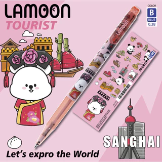 สายท่องเที่ยว!! ปากกาลูกลื่น แบบกด ญี่ปุ่น การ์ตูน หมึกน้ำเงิน ลิขสิทธิ์แท้ Tourist เลือกแบบได้