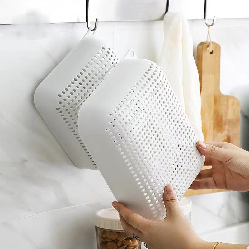 ตะกร้าล้างผัก ผลไม้ กรองน้ำออกจากอาหาร ปลูกผัก (1 เซ็ต มี 3 ชิ้น ) A00039