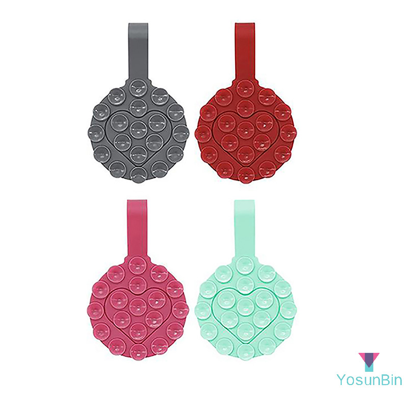 Yosunbin] 1PC โทรศัพท์ Wall Mount Fixed Pad รอบคู่ซิลิโคนดูดถ้วย Pad สําหรับโทรศัพท์มือถือติดตั้งดูดถ้วย Backed Sucker Mat ใหม่