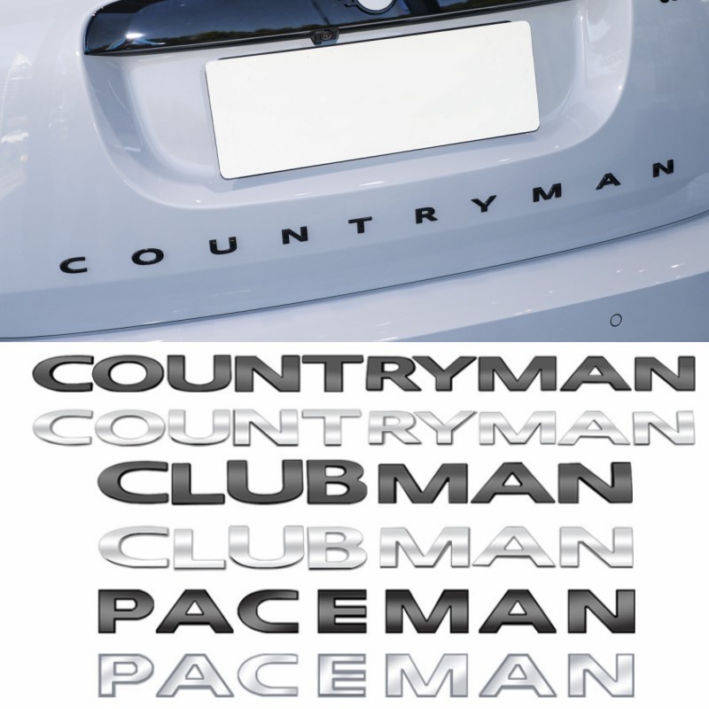 รถสัญลักษณ์ด้านหลังสติกเกอร์โลหะป้ายโลโก้สําหรับ MINI Cooper S R60 F60 Countryman JCW Clubman Paceman อุปกรณ์เสริม