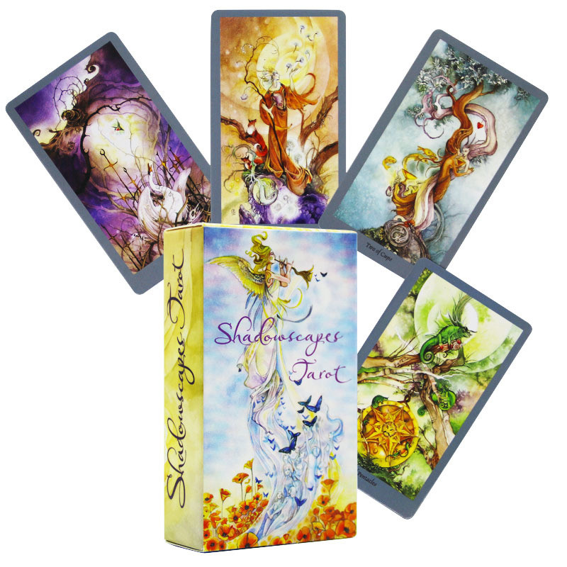 10.3 * 6 ซม.ดอกไม้ Shadowscapes Tarot ภาษาอังกฤษเกมกระดานการ์ดเกม Shadowscapes Tarot