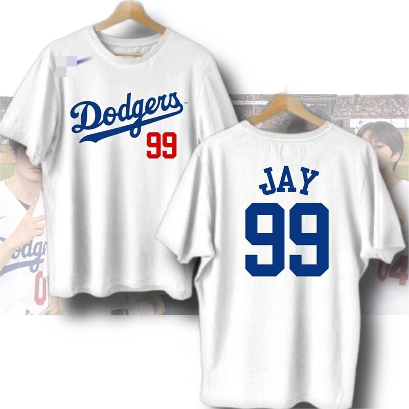 2025 NEWCod Dodgers เสื้อหลวมพิมพ์ Jay เสื้อยืดสําหรับ Unisex-ENHYPEN Sport Outdoor Jersey