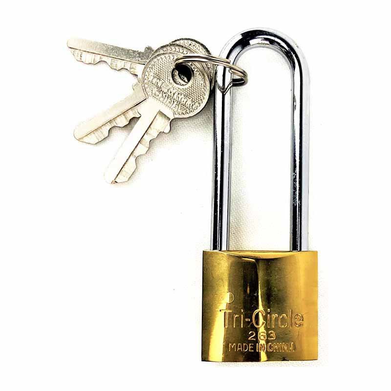 โจรไม่กล้า แม่กุญแจ ยี่ห้อ "3 ห่วง" (No.L262)(No.L263) (No.L264)(No.L265) คอยาว ขนาด 38-50mm.