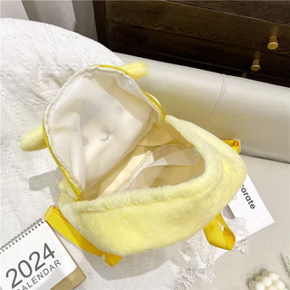 cocobaby: กระเป๋าเป้สะพายหลัง ผ้ากํามะหยี่ขนนิ่มขนาดเล็ก ลายการ์ตูนตุ๊กตาหมี สามมิติ น่ารัก KY79