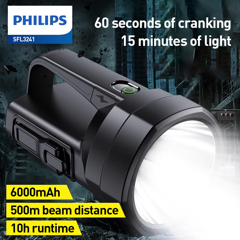 Philips ไฟฉายมือหมุนพร้อมความอดทนไม่จํากัด
