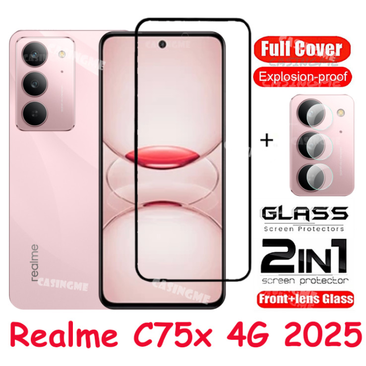 สําหรับrealme C75X 4G 2025 ป้องกันหน้าจอโปร่งใสคลุมทั้งหมดฟิล์มสําหรับRealme C75X RealmeC75x C75 C 7