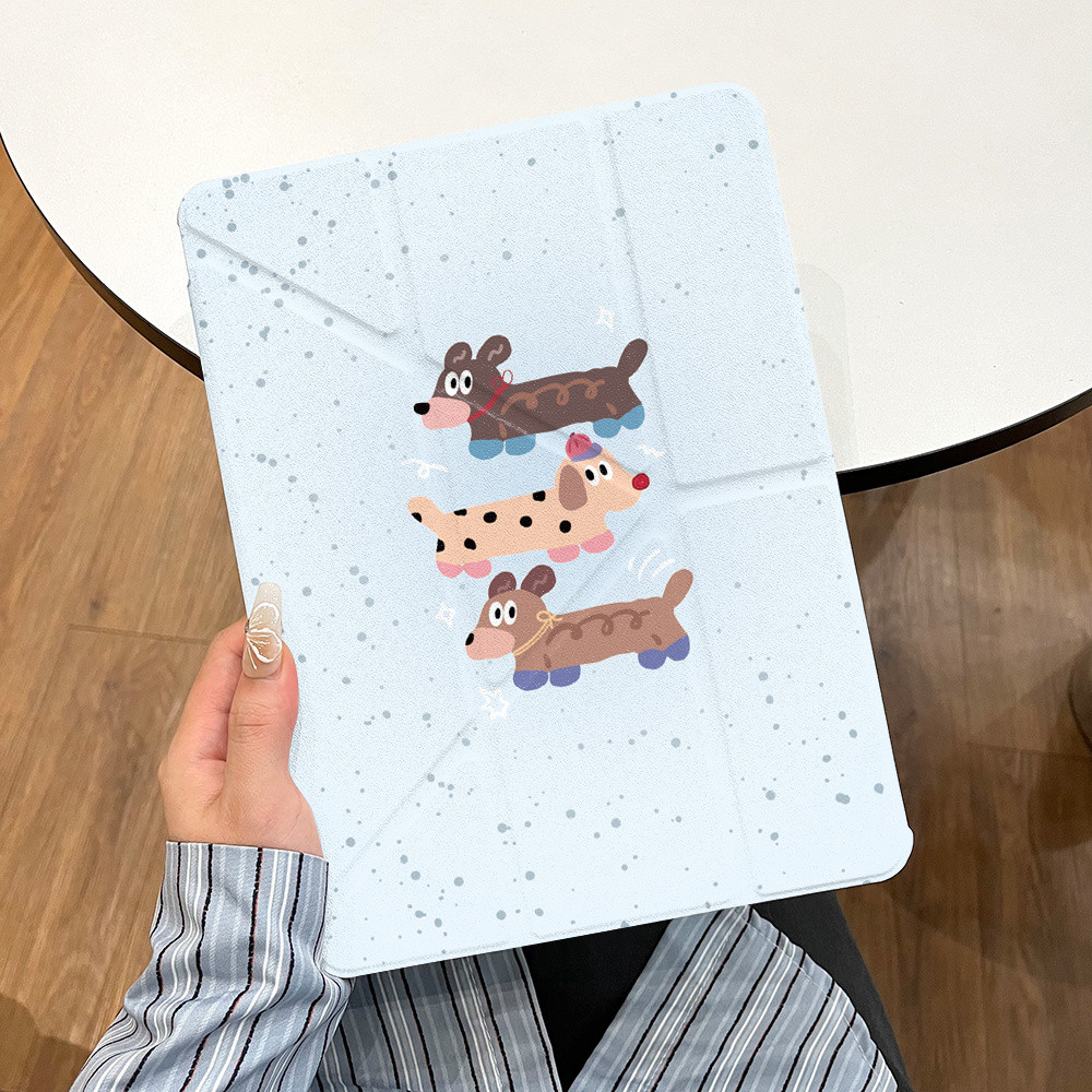 ใหม่ Blue Iceland Puppy พิมพ์ Apple ipad10 เคสแท็บเล็ต air6 เคสป้องกัน pro2024 air5/4 เคส iPad เคส A
