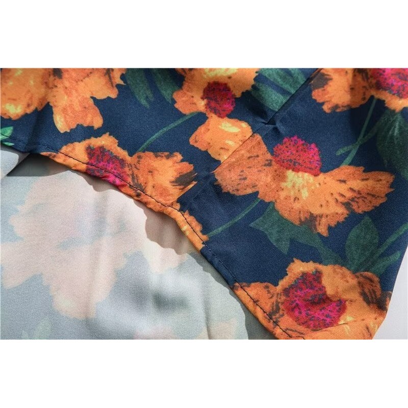 ภาพสีน้ํามัน ย้อนยุค บาล์ม พิมพ์เสื้อสไตล์ฮ่องกงแขนสั้นเสื้อขี้เกียจ