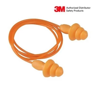3M™ ปลั๊กลดเสียง รุ่น 1270 ชนิดล้างทำความสะอาดได้ มีสายพีวีซี บรรจุในซองพลาสติก ค่าการลดเสียง 24 เดซิเบล (1คู่)