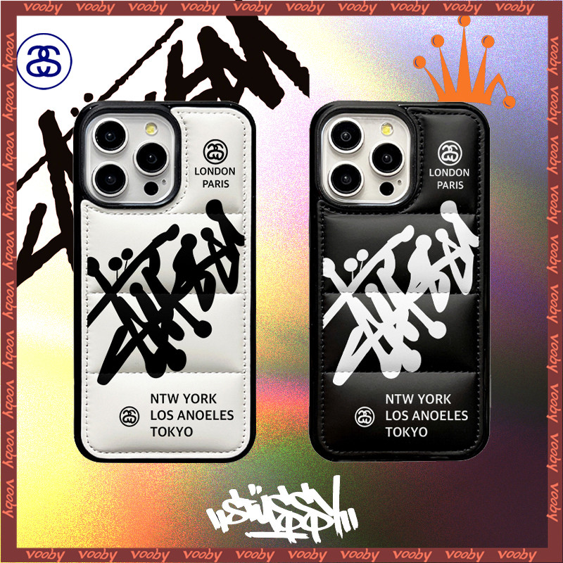 คลาสสิก STUSSSY World Tour Graffiti Label Hard Shell Down Jacketเคสโทรศัพท์เหมาะสําหรับIPhone17 17AIR 16 16P 16PM 16P 15 15P 15PM 14 14 14P 13P 13PM 12PM 11 11PX XR 7P