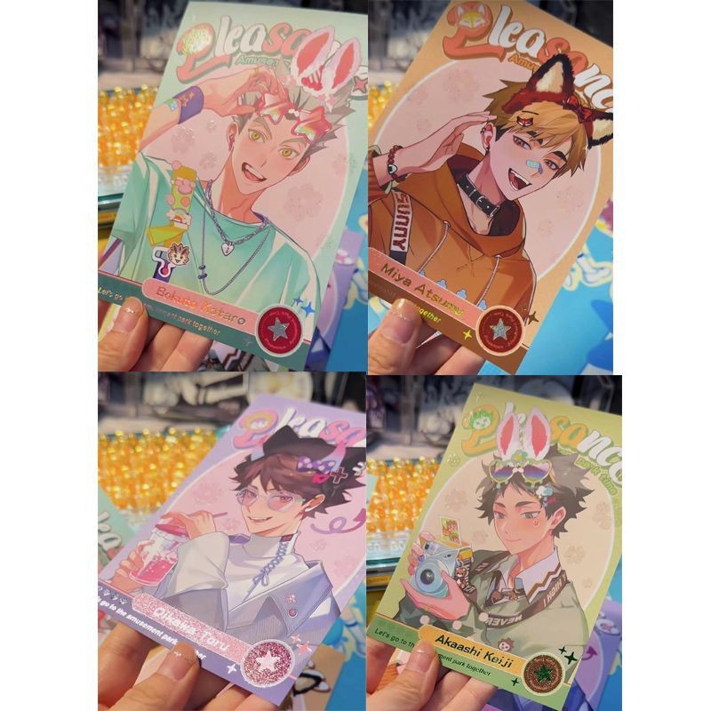 [Bota Shop] Volleyball Boy Anime Postcard Photocard Toru Kazukawa Rabbit Akmiya Yu Gift Card WJ