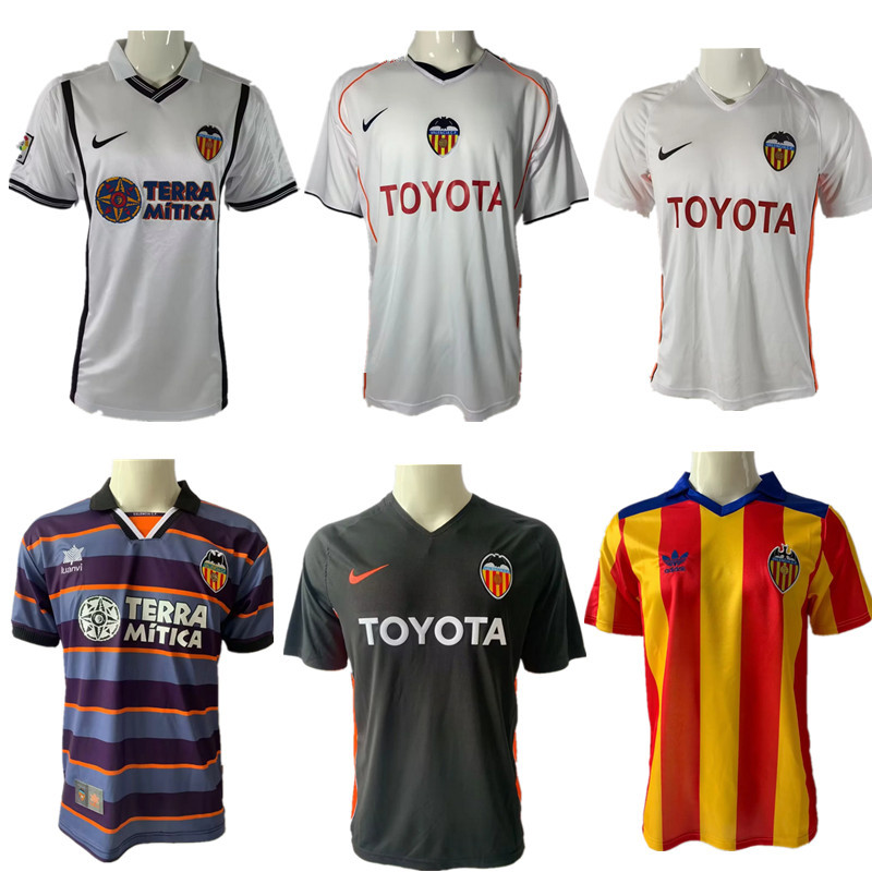 Valencia Jersey retro 96 97 เสื้อฟุตบอลเหย้า