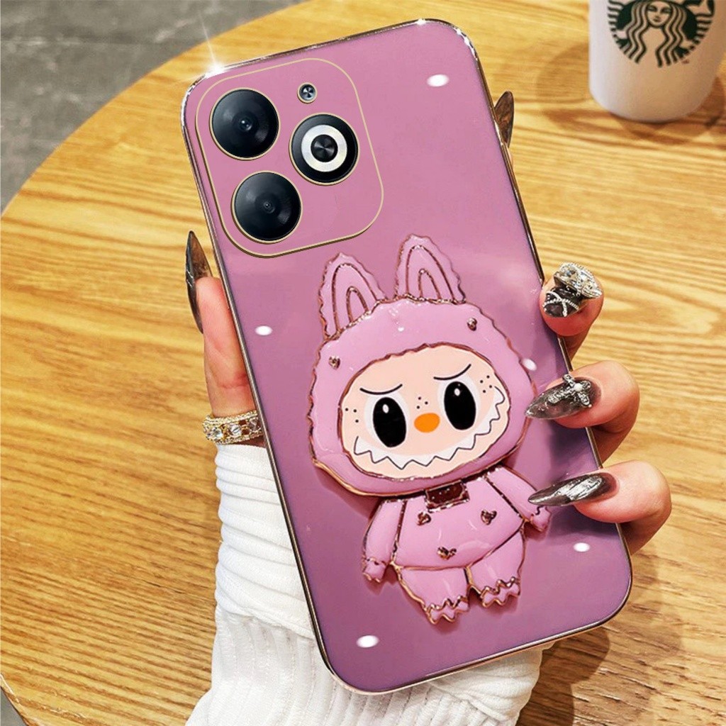 Soft Case Itel P55 Nfc P65 S23 S23+ A70 A50 RS4 เลื่อม Mirror Mount Casing Handphone