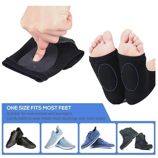 Sriei 1 คู่ Arch Support Sleeve Cushioned Soft Elastic Gel Pad ผ้า Arch ถุงเท้าสําหรับแบนปวดเท้า Plantar Fasciitis ส้น Spurs