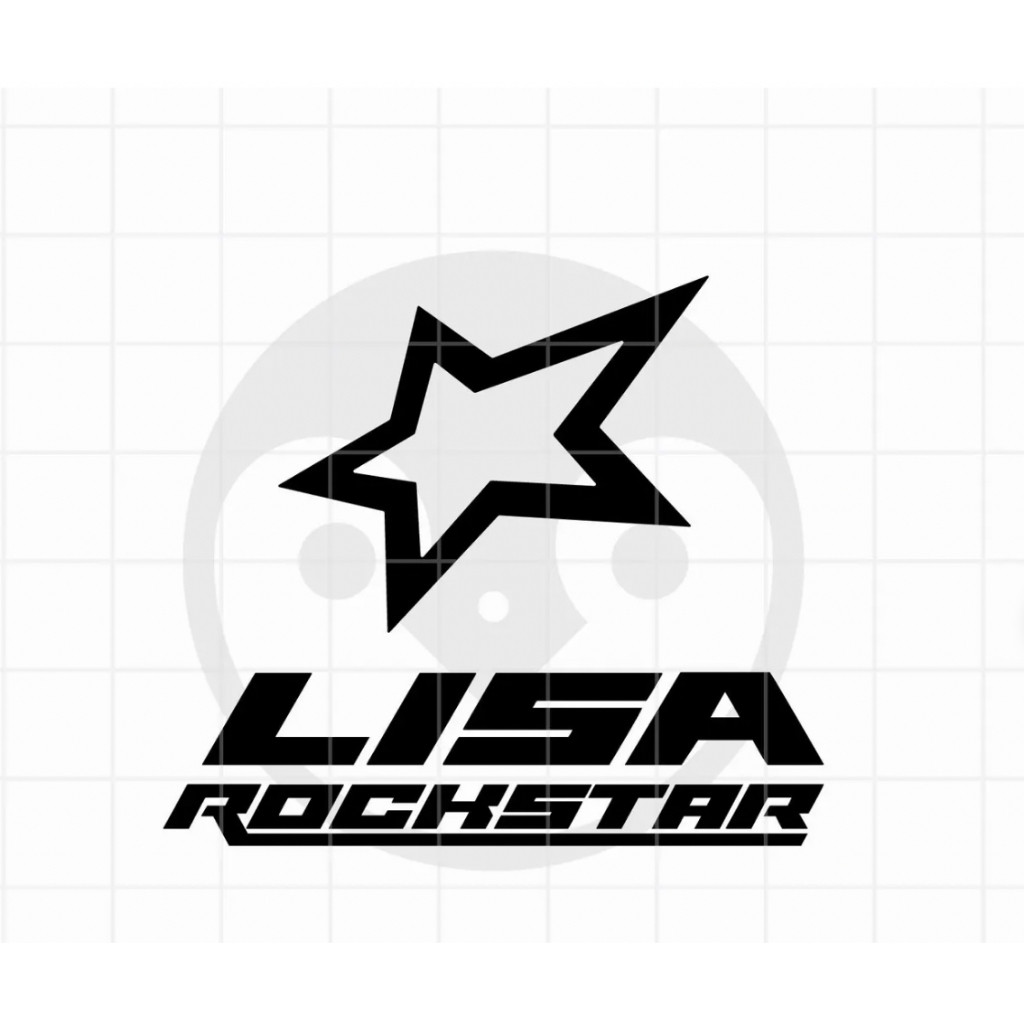 Rockstar lisa Kpop | สติ๊กเกอร์ logo  สติ๊กเกอร์กันน้ำ สติ๊กเกอร์ติดติดรถ