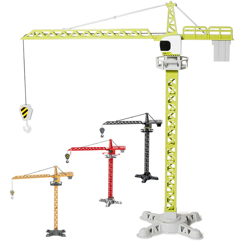 Alloy Engineering Diecast Tower Crane Classic Construction Model Vehicle Loader Tractor Excavator To