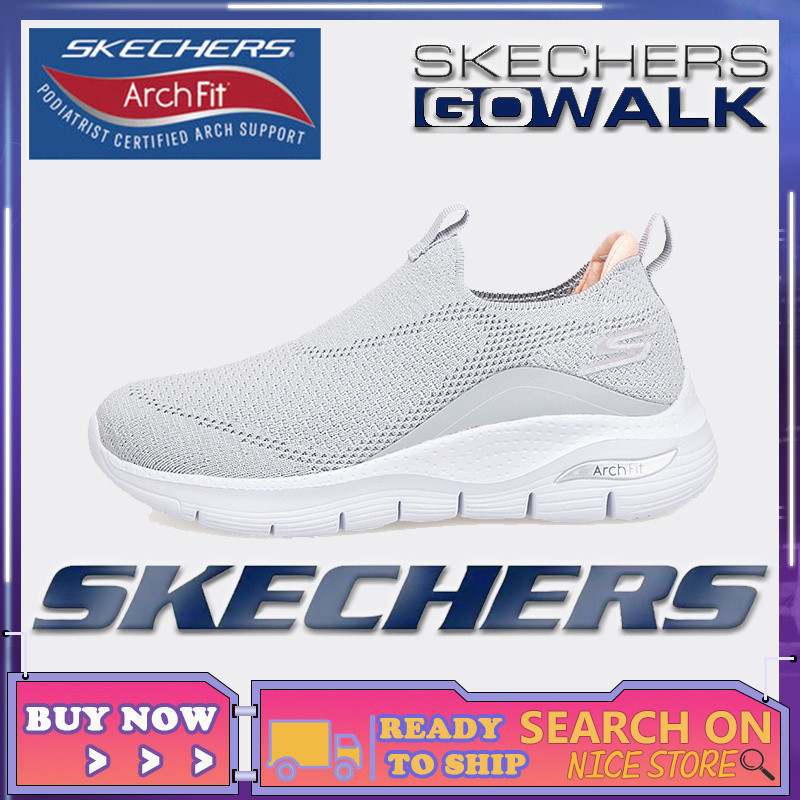 รองเท้าผู้หญิง - Kasut Wanita Nyaman & Ringan SKERCHERS_ARCH-FIT*รองเท้าผ้าใบตาข่ายระบายอากาศน้ำหนักเบาสำหรับออกกำลังกายกลางแจ้ง 232041 ถุงเท้าของขวัญฟรี รีบหน่อย! UKSN ZQZ4.