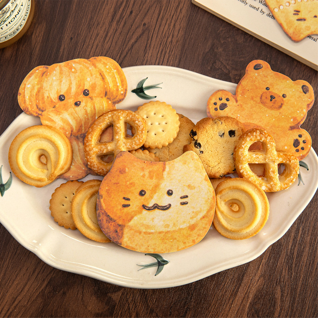 ไดลี่|30แผ่นลงในวัสดุภาพประกอบน่ารักบันทึกเหนียวรูปทรงพิเศษกัดคุกกี้นักเรียนบันทึกข้อความnครั้งโพสต์คู่มือภูมิทัศน์ทําเองตกแต่งบันทึกคู่มือ