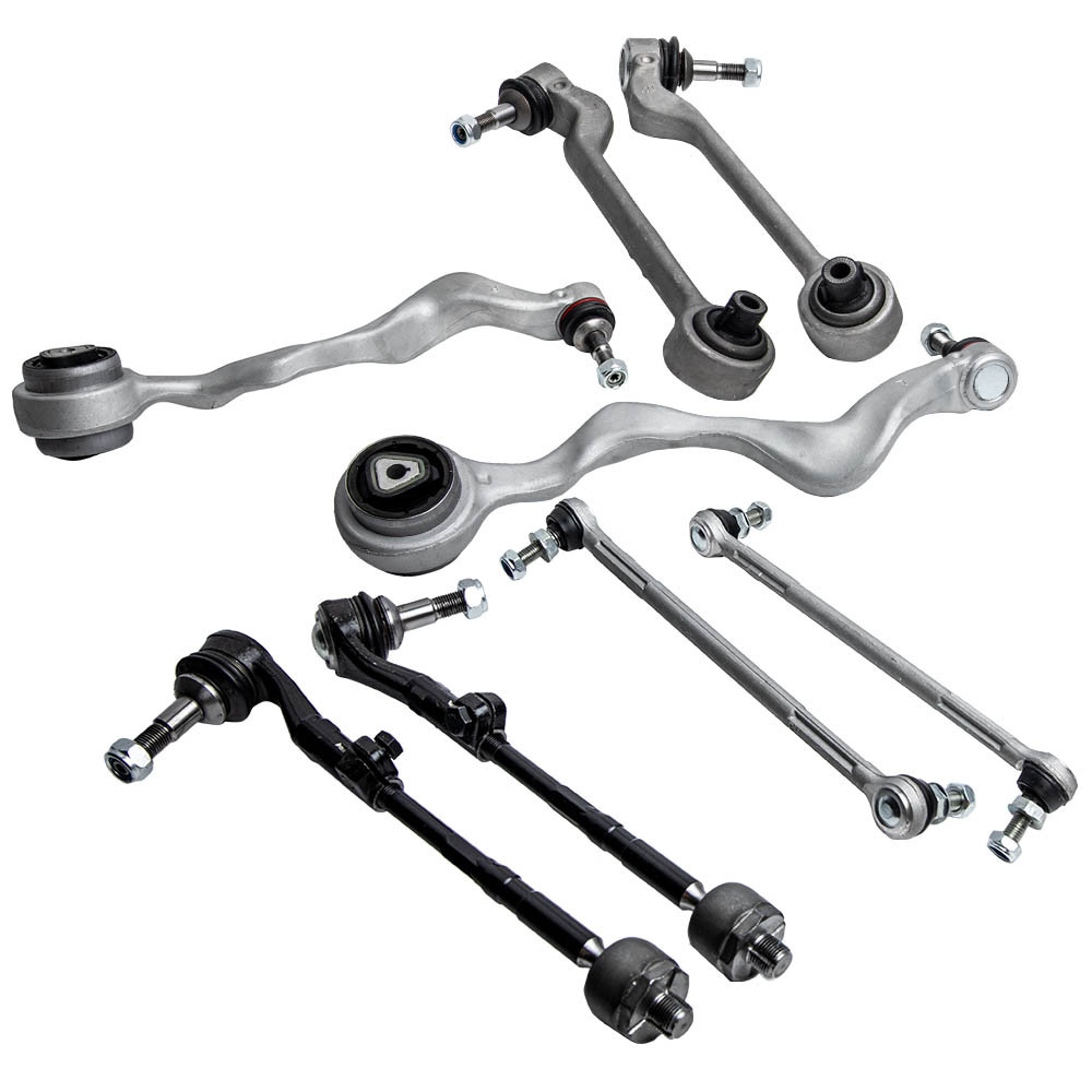 Maxpeedingrods 8 ชิ้นแขนควบคุมด้านหน้า Ball Joint Sway Bar Link Tie Rods สําหรับ BMW 335i 330i E90