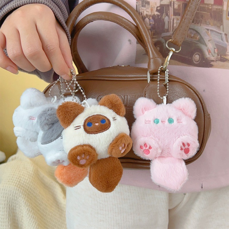 1/2/3ชิ้นตุ๊กตายาวหางแมวพวงกุญแจ-น่ารักปุยลูกแมวคู่กระเป๋าเป้สะพายหลังแหวนที่สําคัญ-น่ารักพวงกุญแจยัดไส้นุ่มของเล่นแขวนจี้-ตุ๊กตา น่ารัก สําหรับผู้หญิงสาวของขวัญ