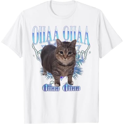 【HOT】 หีเสื้อยืด Cute OIIA OIIA CAT Spinning Cat Meme Funny Trendy Cat T-Shirt เสื้อยืดผ้าฝ้ายหลากสี