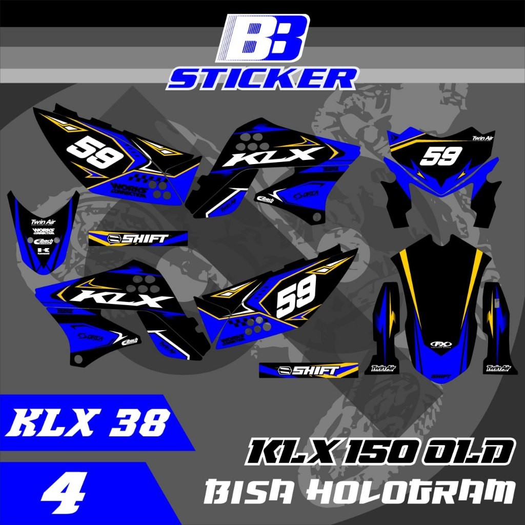 สติ๊กเกอร์ Klx Striping Old Klx Klx 150 บังโคลนหลังสั้น Klx