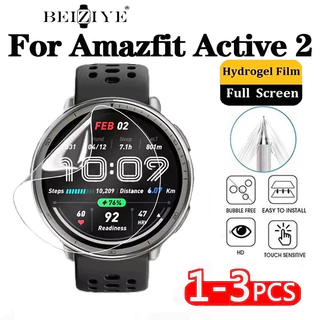 1-3 ชิ้นป้องกันฟิล์ม Hydrogel สําหรับ For Amazfit Active 2 ฝาครอบ Soft TPU ป้องกันหน้าจอสําหรับ For Amazfit Active 2 สมาร์ทนาฬิกา Accessorie ไม่ใช่แก้ว