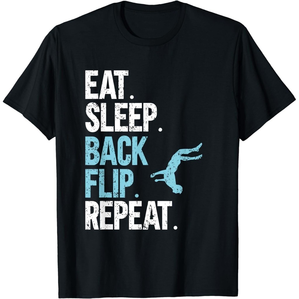 เสื้อยืดยิมนาสติกตลก Acrobat Parkour Eat Sleep