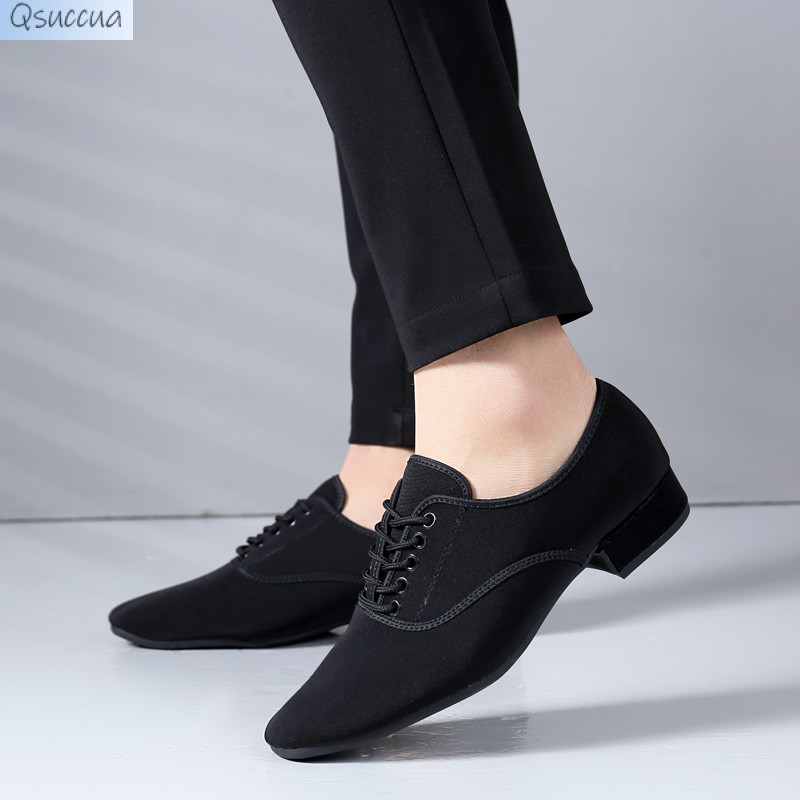 ผู้ชายs Dance-Shoes Ballroom รองเท้าเต้นรําละตินสําหรับชายโมเดิร์น Jazz Tango เต้นรํารองเท้า Salsa Practise รองเท้าสีดํา
