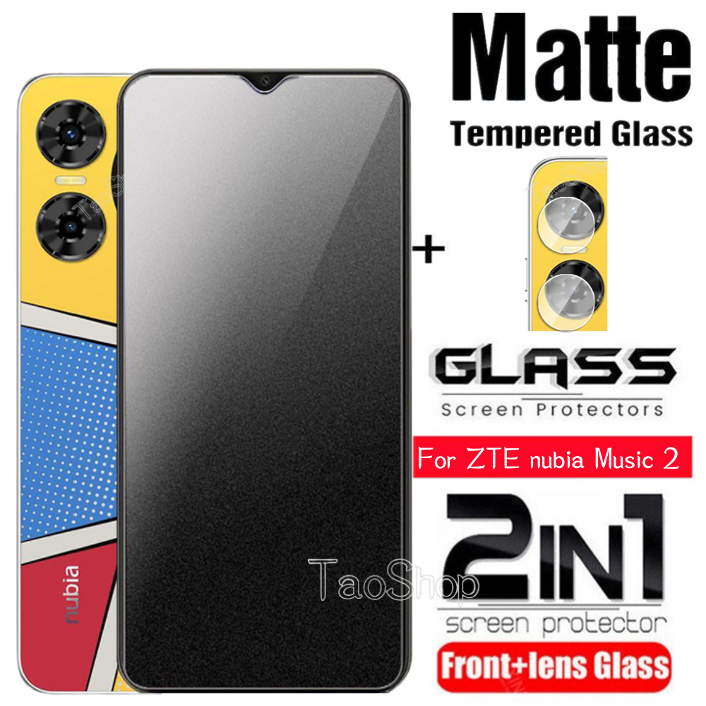 9h Matte Screen Protector กระจกนิรภัยสําหรับ ZTE nubia Music 2 Music2 NubiaMusic 2 NubiaMusic2 Anti ลายนิ้วมือคลุมทั้งหมด Frosted ฟิล์มด้านหน้าด้านหลังกล้องเลนส์ฟิล์ม