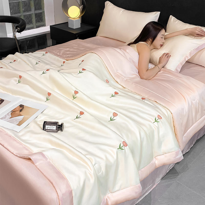 Air Conditioner Quilt Summer Cool Quilt Single Piece Washable Ice Silk Thin Quilt Internet Celebrity