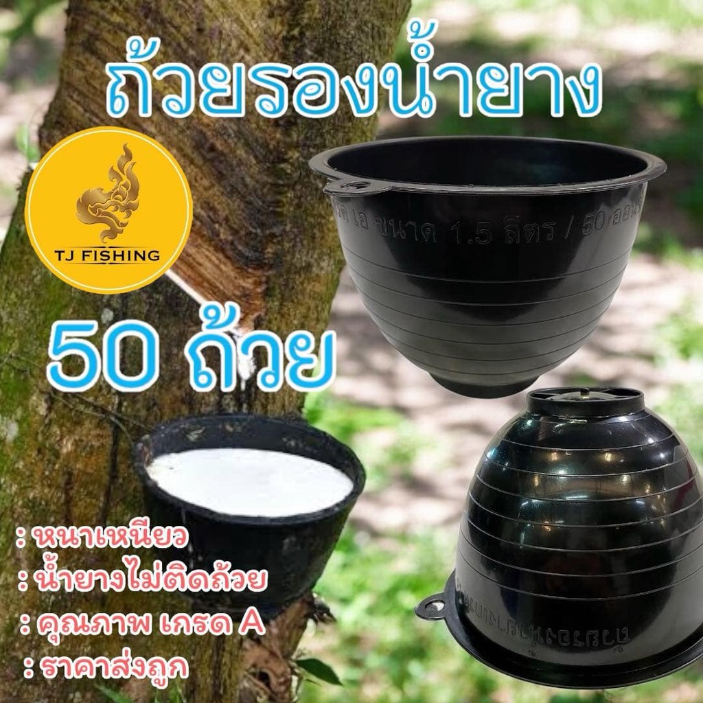ถ้วยรองน้ำยาง (แพด 50 ใบ) เหนียว ทนทาน  จอกยาง อย่างดี ราคาถูก เกรดA  มี 3 ขนาด  น้ำยางไม่ติดถ้วย