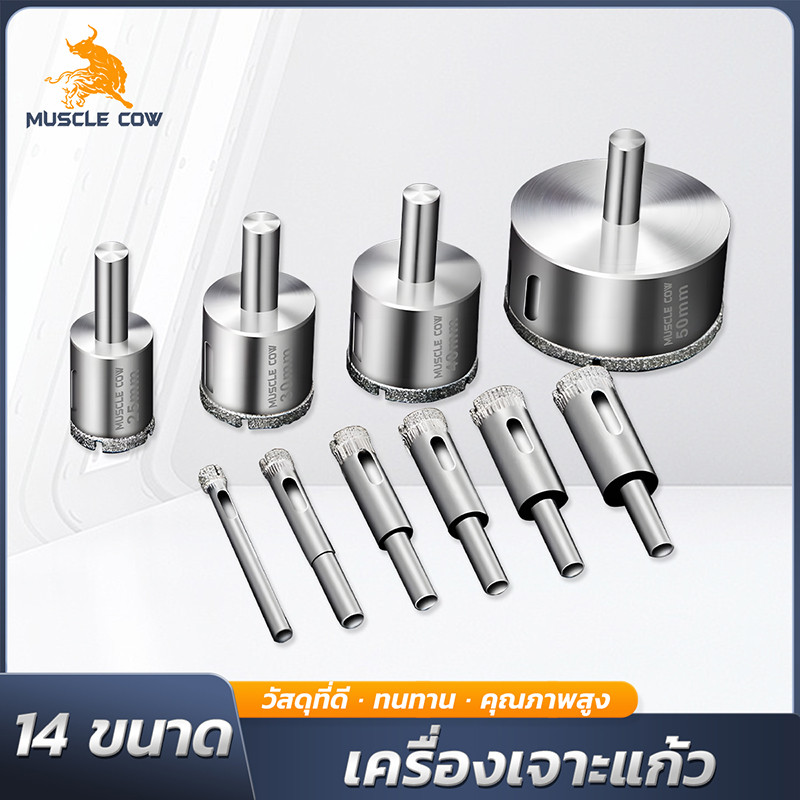 MUSCLE COW ชุดโฮลซอดอกสว่าน 14 ขนาด (6-50 มม) สำหรับเหล็กและโลหะ