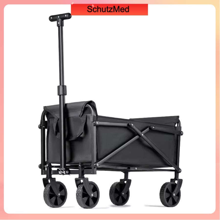 Outdoor Wagon Trolley Camping Trolley รถเข็นพับได้ รถบรรทุกเครื่องมือ รถเข็นช้อปปิ้งแบบพกพา