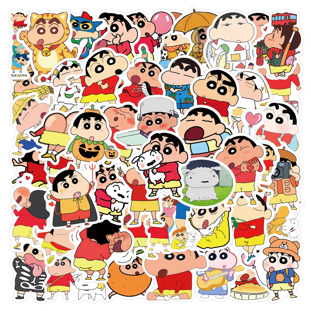 สติ๊กเกอร์กันน้ําลายการ์ตูนเครยอนชินจัง 62 ชิ้น