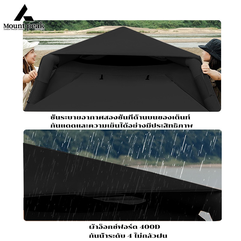 พร้อมส่ง⚡️เต้นท์แคมปิ้ง เต็นท์พอง 5-8 คน พับได้ ป้องกันยุงได้อย่างมีประสิทธิภาพ ระบายอากาศได้ดี - รูปที่ 3