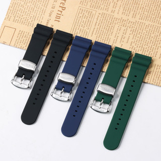 สายนาฬิกาซิลิโคนสําหรับ Seiko Diver ดําน้ํา Skx007 Skx009 ทู…