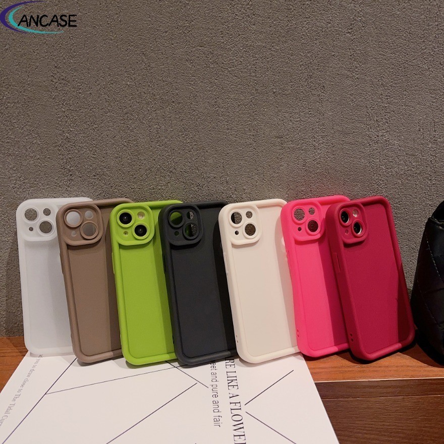 เคสโทรศัพท์มือถือ ซิลิโคนนิ่ม สีพื้น หรูหรา สําหรับ Samsung A03 A03S A04 A04S A04E A05 A05S A12 A13 A14 A15 A21S A22 A23 A24 A25 A31 A32 A33 A34